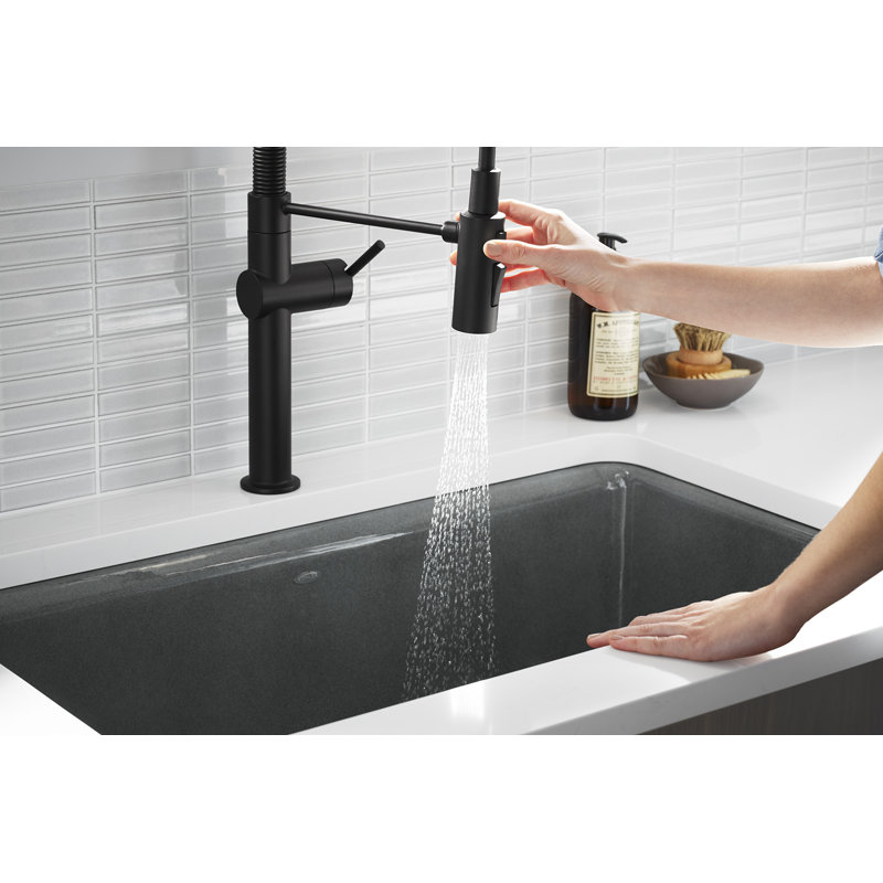 Kohler Crue Single Handle SemiProfessional PreRinse Kitchen Faucet